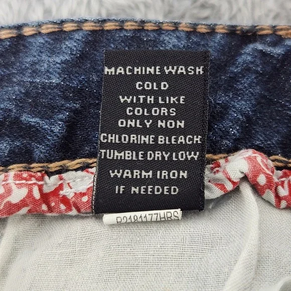 Rue21 Jeans Juniors 0 Short Blue Slim Fit Dark Wash Embroidered Pockets Stretch - Picture 5 of 13